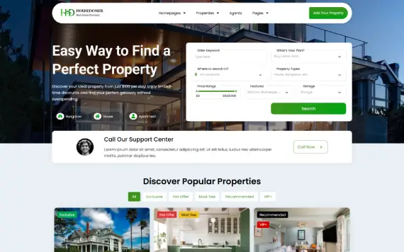 Properties Listing Website